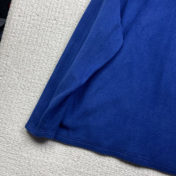 VTG NHL Edmonton Oilers Hockey Mens Sz L Polar Fleece Jacket Blue / Orange Read - Picture 14 of 16